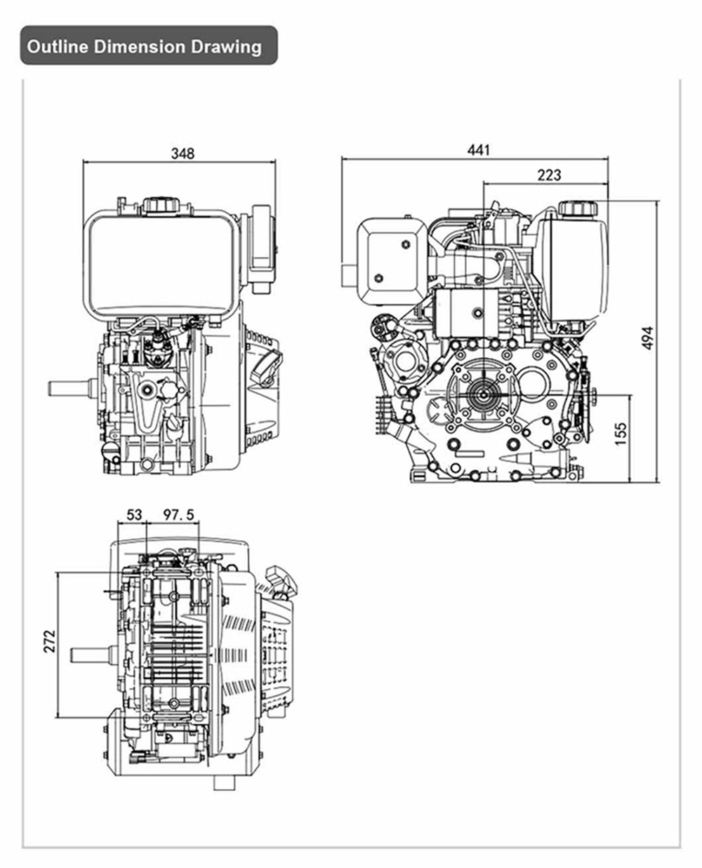 machinery 5hp Air Cooled Diesel Engine machinery 5hp Air Cooled Diesel Engine